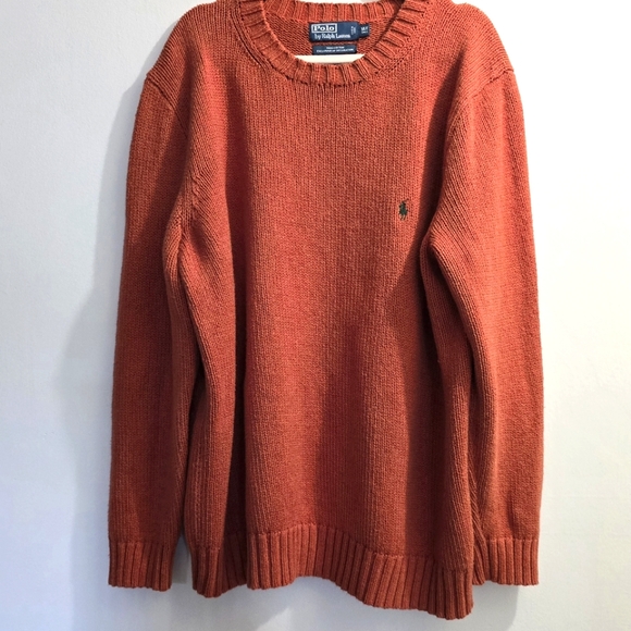 Muted Orange Cotton Crew Neck Sweater size XLT - Picture 2 of 13